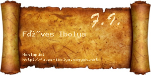 Füves Ibolya névjegykártya