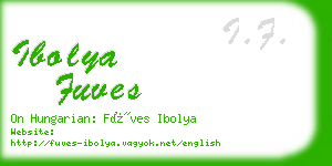 ibolya fuves business card